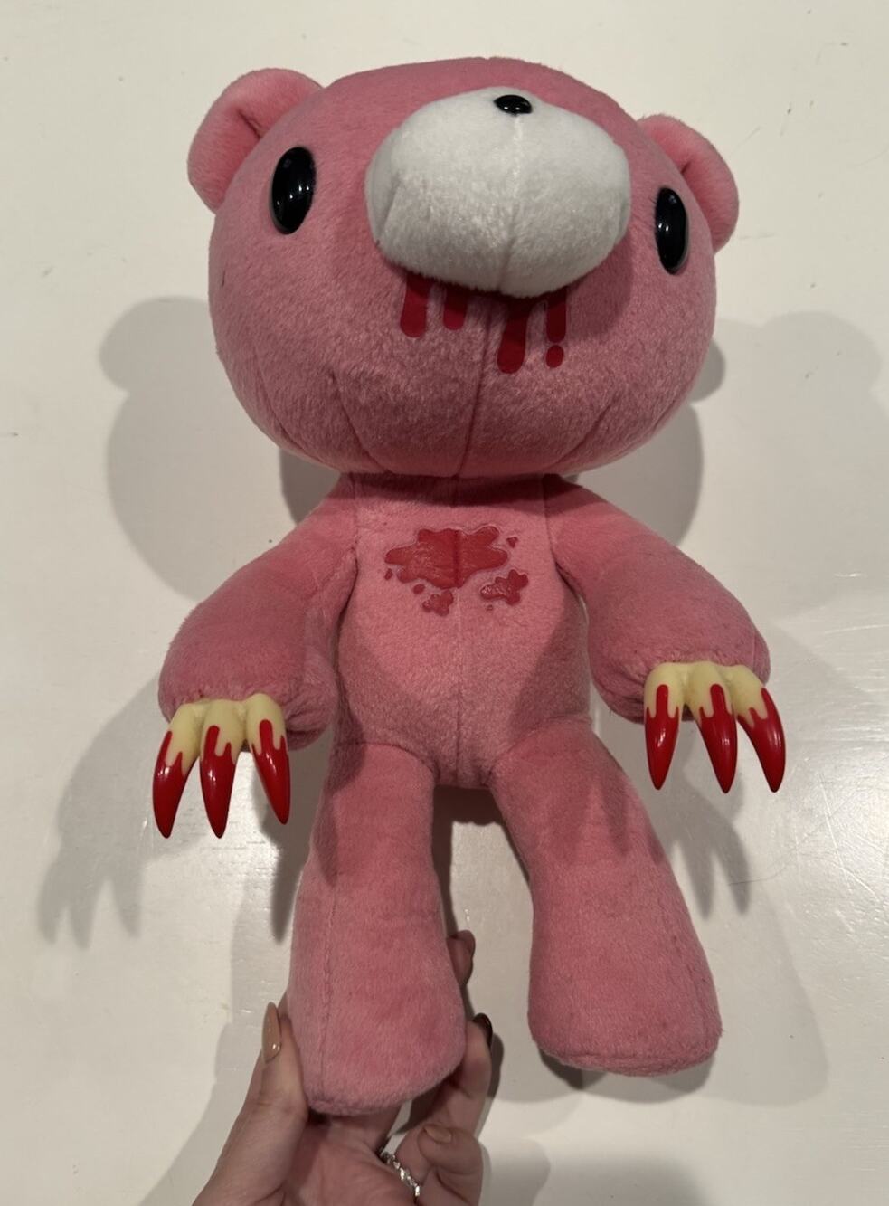 Gloomy Bear Pink Plush Mori Chack Chax Colony Blood Splatter 12"